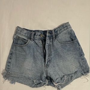 Light wash brandy Melville denim shorts